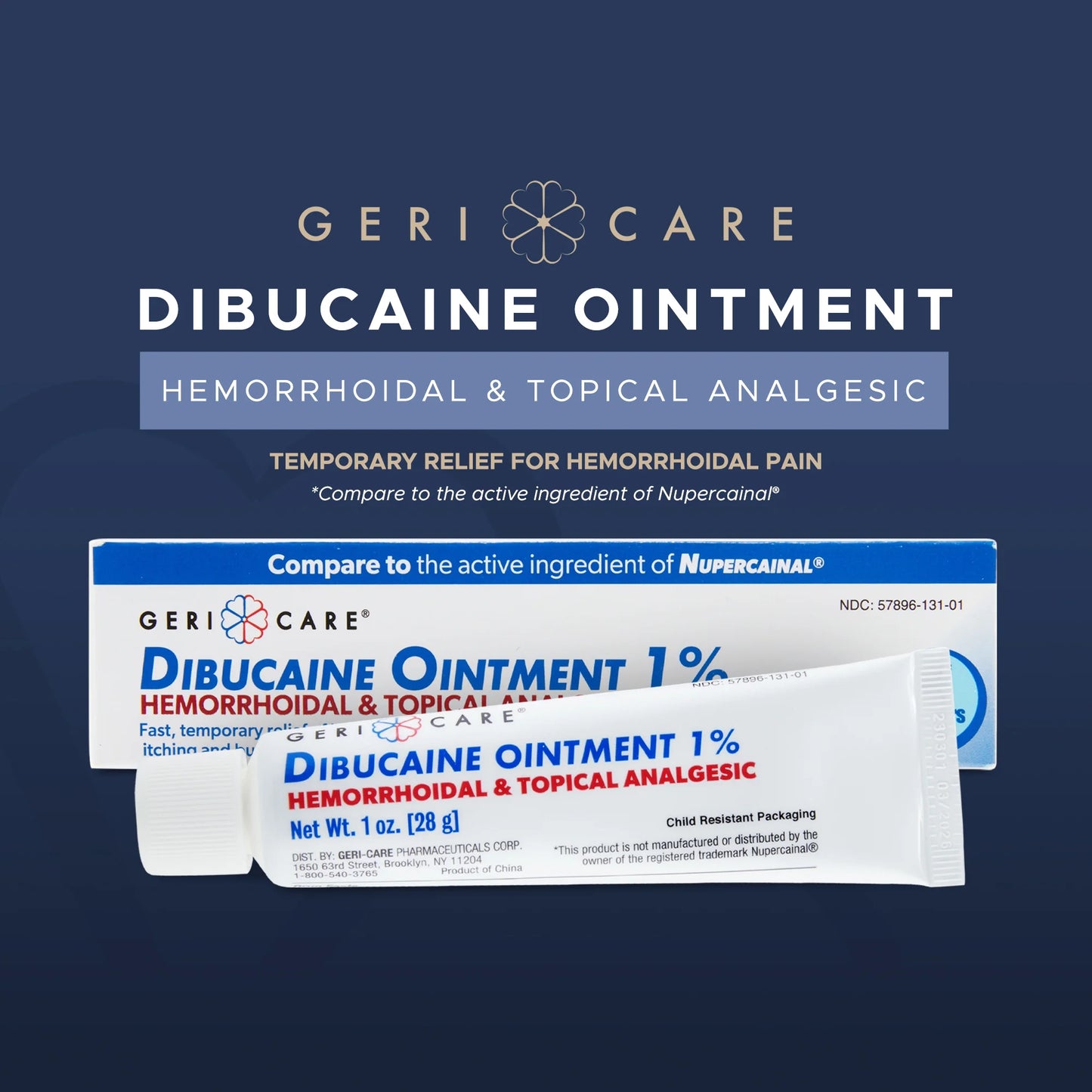Dibucaine Ointment 1% Hemorroidal & Topical Analgesic (1Oz)