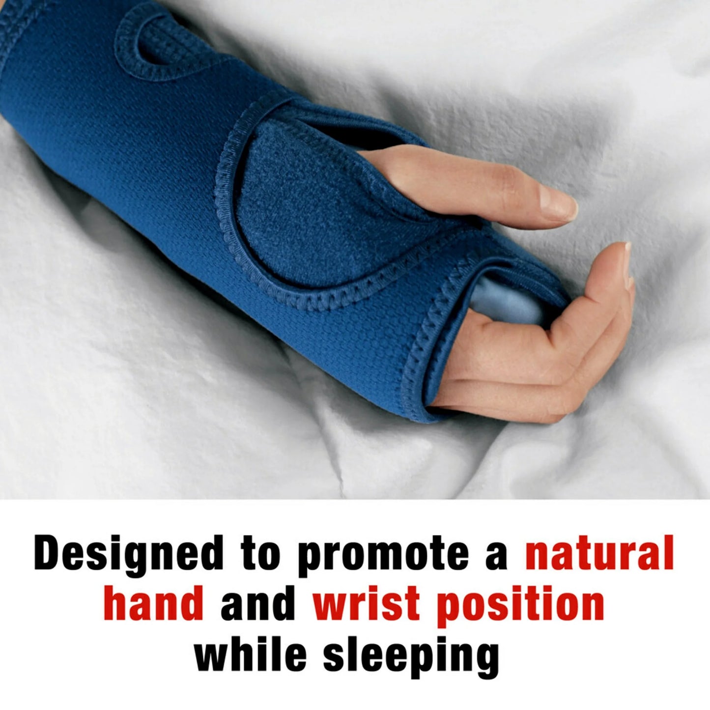 Brand Night Wrist Sleep Support, Adjustable, Blue, 1/Pack