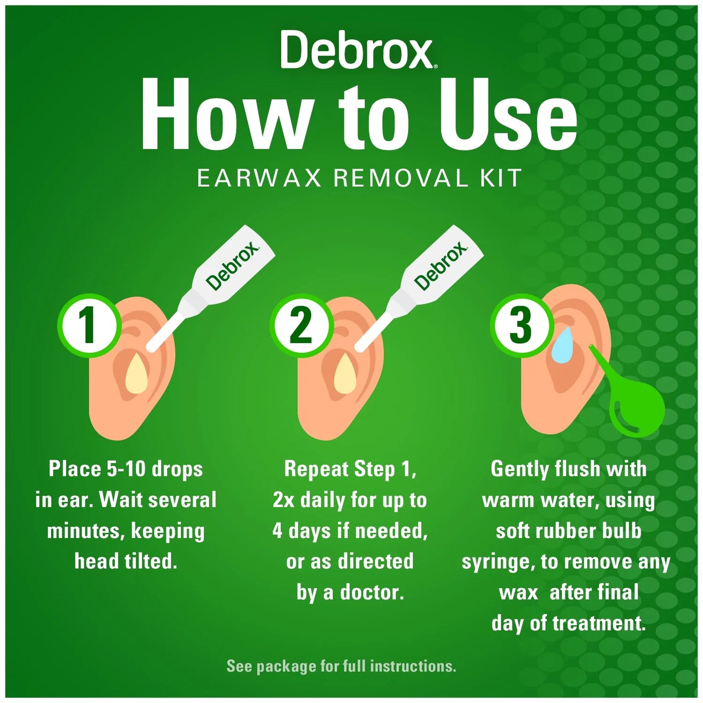 Ear Wax Removal Kit, Ear Cleaning Rubber Bulb Syringe and 0.5 Fl Oz Ear Wax Removal Drops