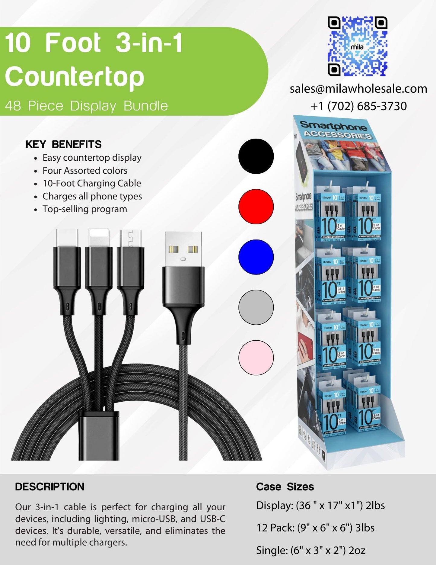 10 foot 3in1 Countertop Display Bundle
