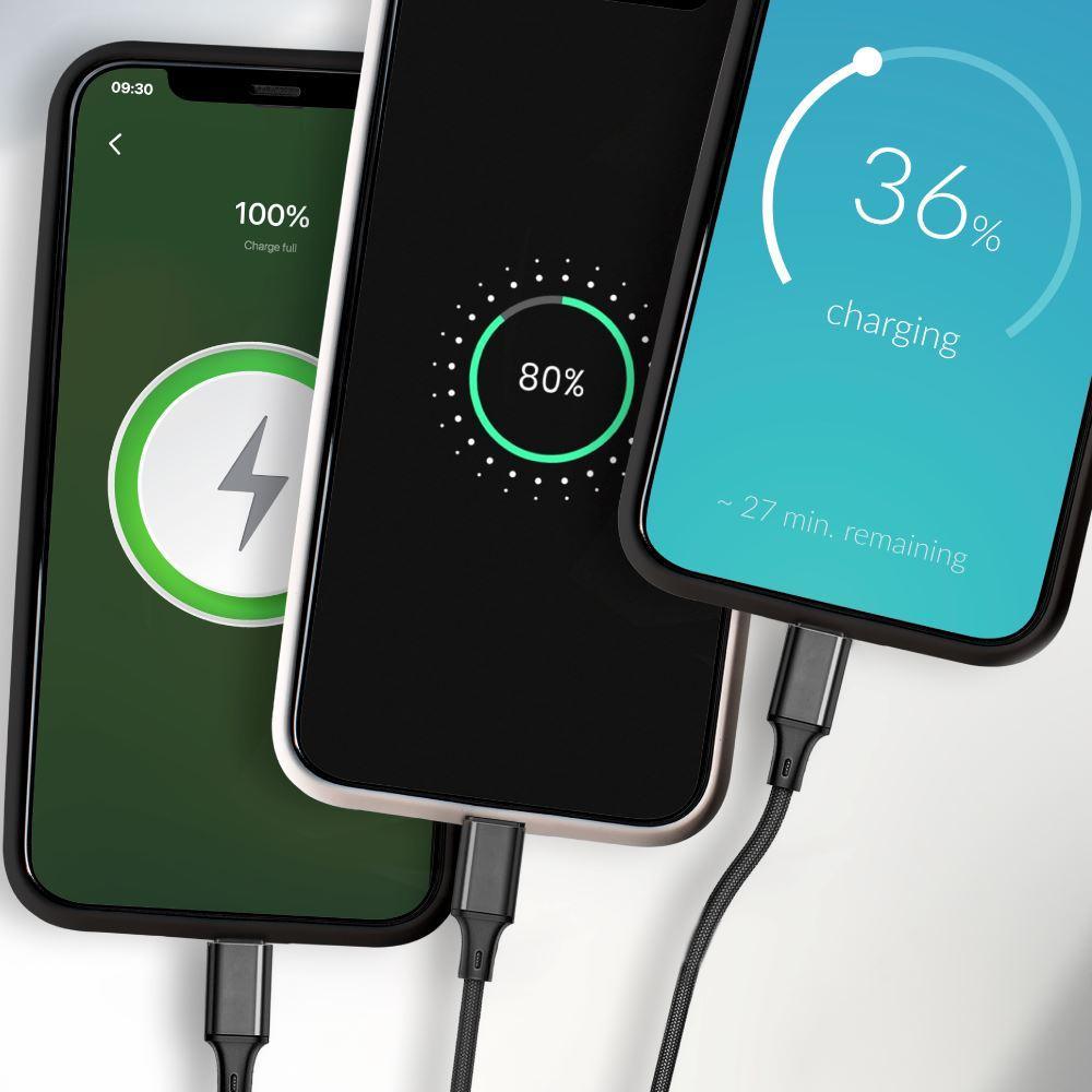 10 Foot 3-in-1 Universal Charging Cable - 60 Piece Display Bundle