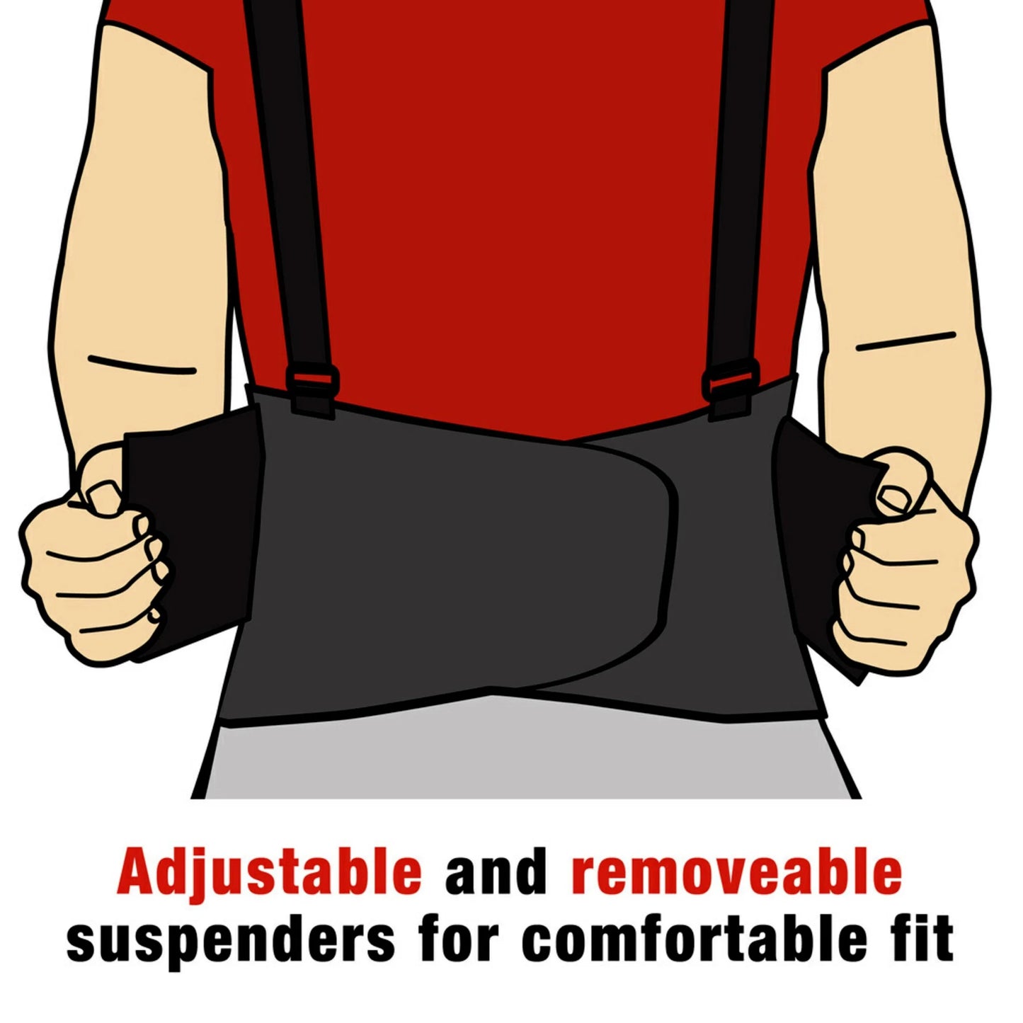 Brand Adjustable Work Belt, Helps Provide Back Support When Lifting in the Workpl
