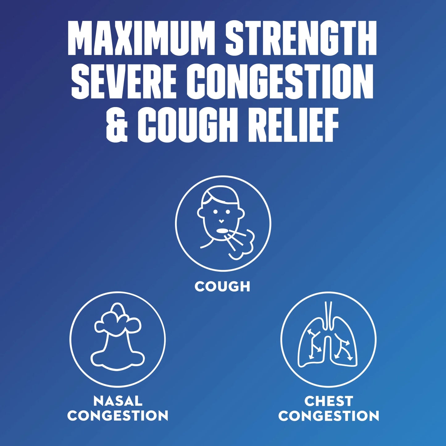 Fast-Max Severe Congestion & Cough Medicine, OTC Sinus/Nasal Decongestant, Expectorant, 6 Fl Oz