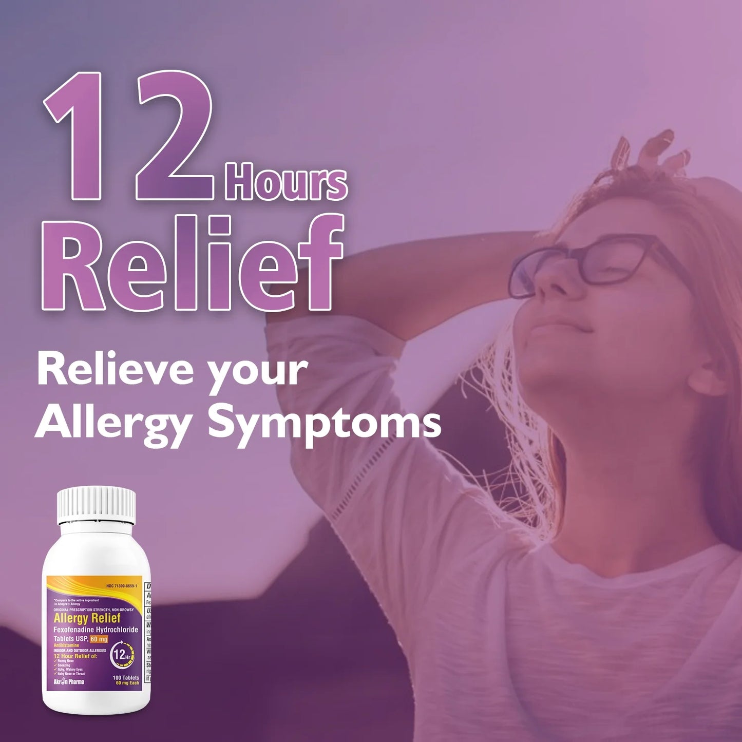 Akron'S Fexofenadine Allergy Relief Hcl ,60 Mg, 100 Count