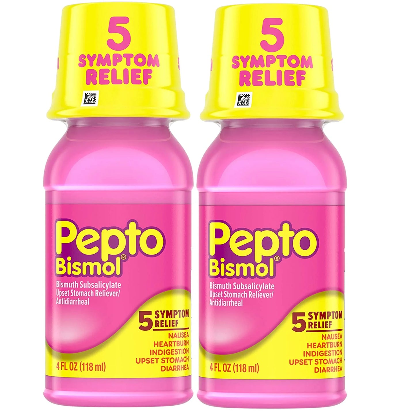 -Bismol Symptom Relief of Gas, Nausea, Heartburn, Indigestion, Upset Stomach and Diarrhea, Original,4 Fl Oz., (2 Pack)