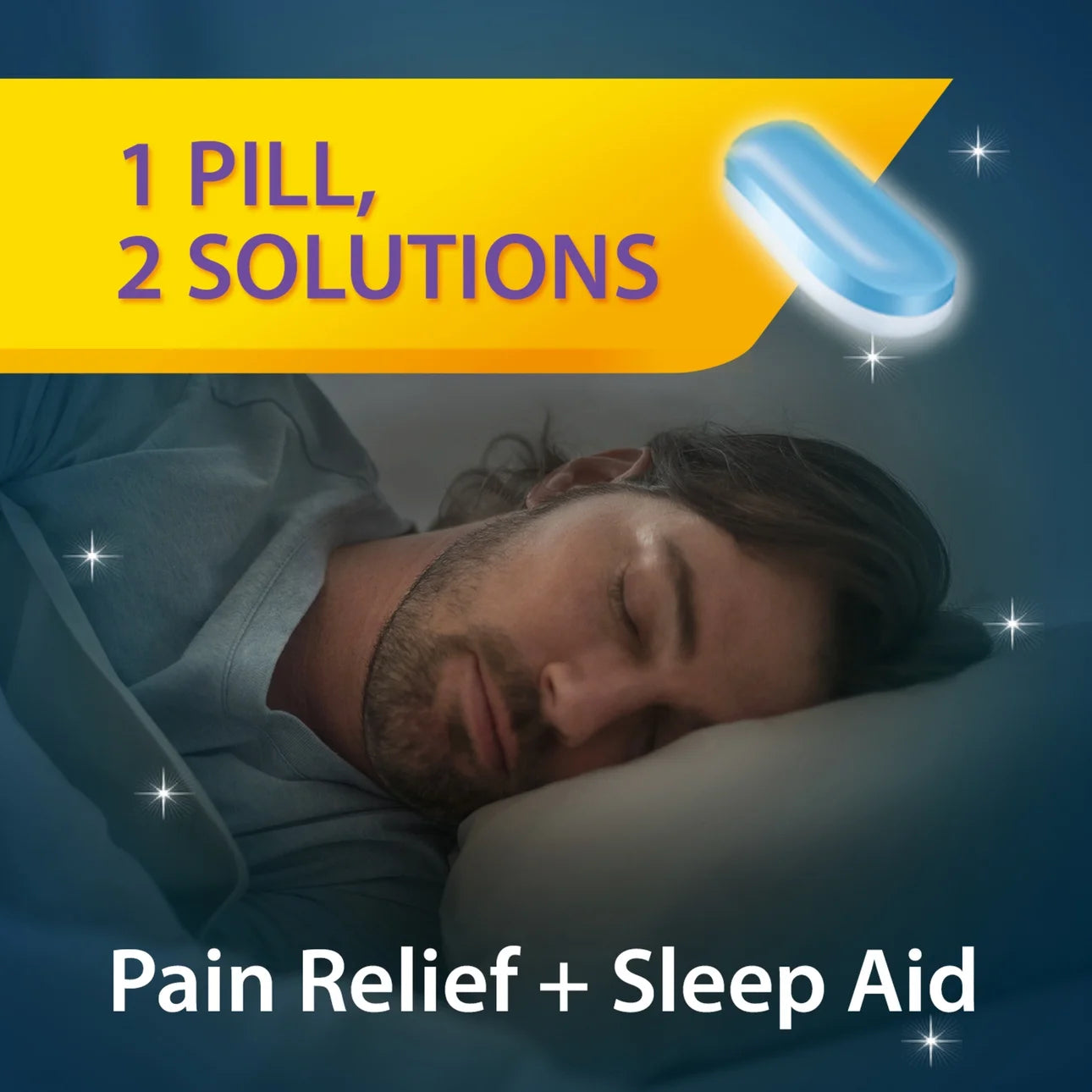 PM Pain Nighttime Sleep-Aid + Pain Reliever, Acetaminophen & Diphenhydramine HCI, 30 Caplets