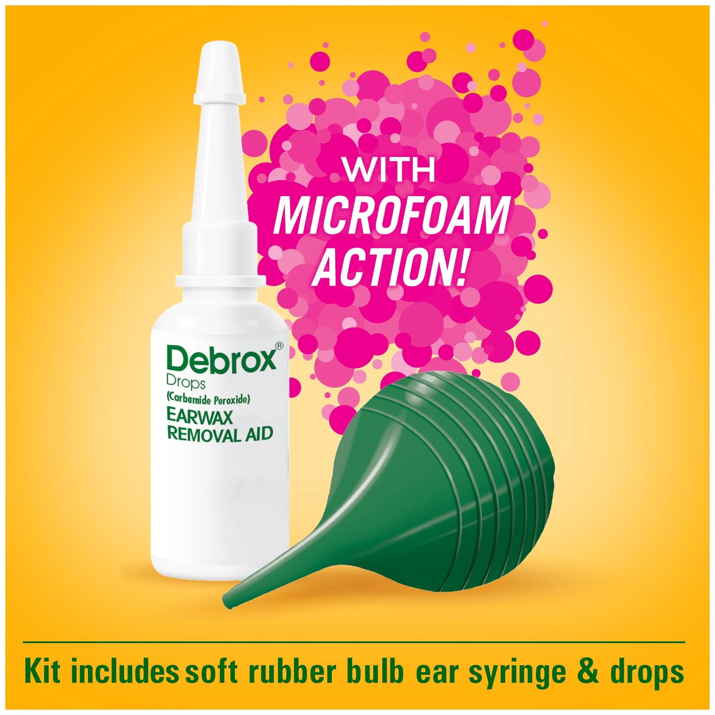 Earwax Removal Kit, 0.5 Fl Oz Ear Drops & Bulb Ear Syringe