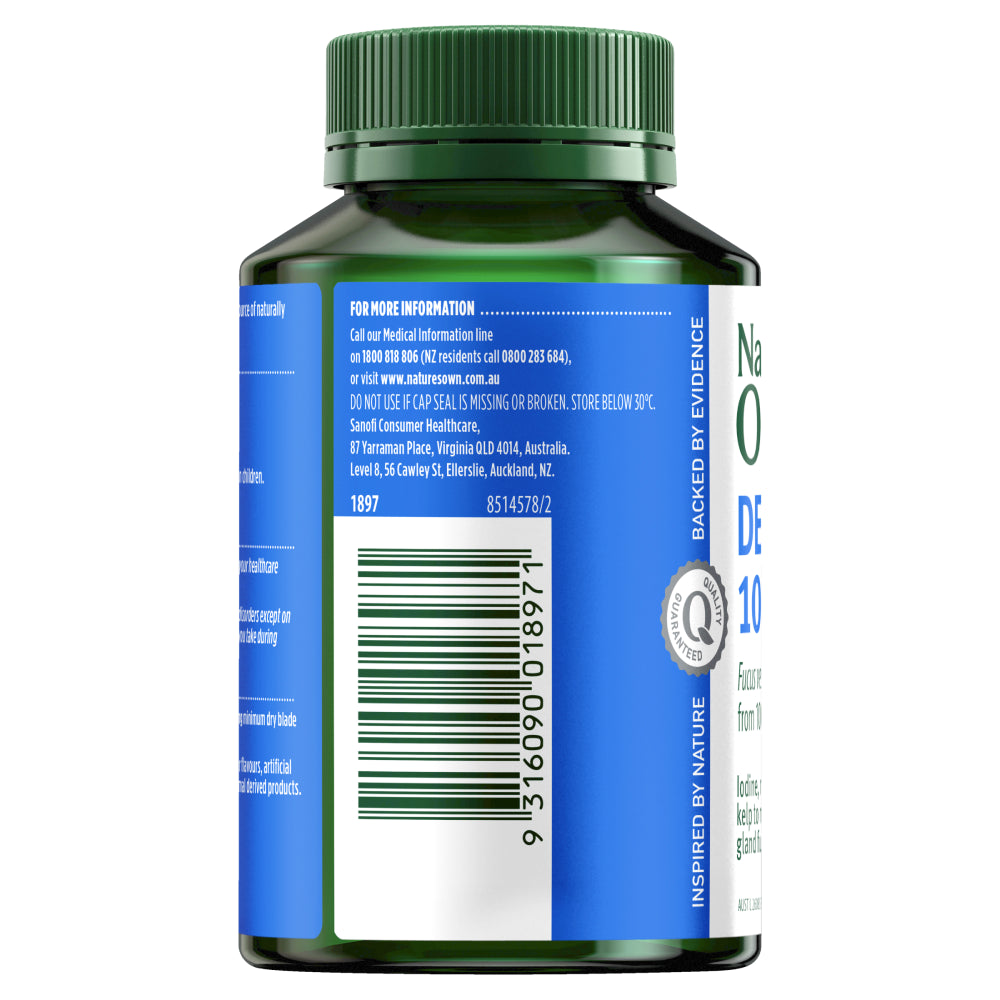 Nature'S Own Deep Sea Kelp 1000Mg 200 Tablets Iodine Healthy Thyroid Natures