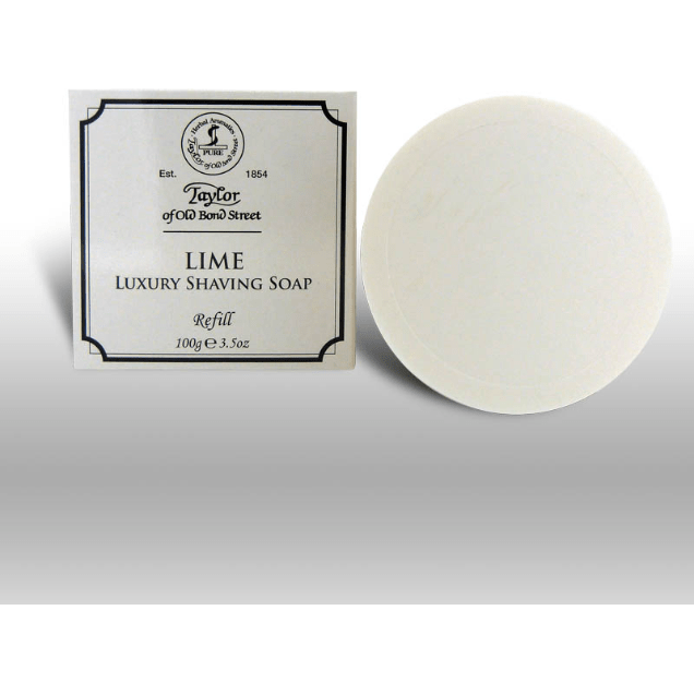 Taylor Of Old Bond Street Lime Luxury Shaving Soap Refill For Wooden Bowl 100g