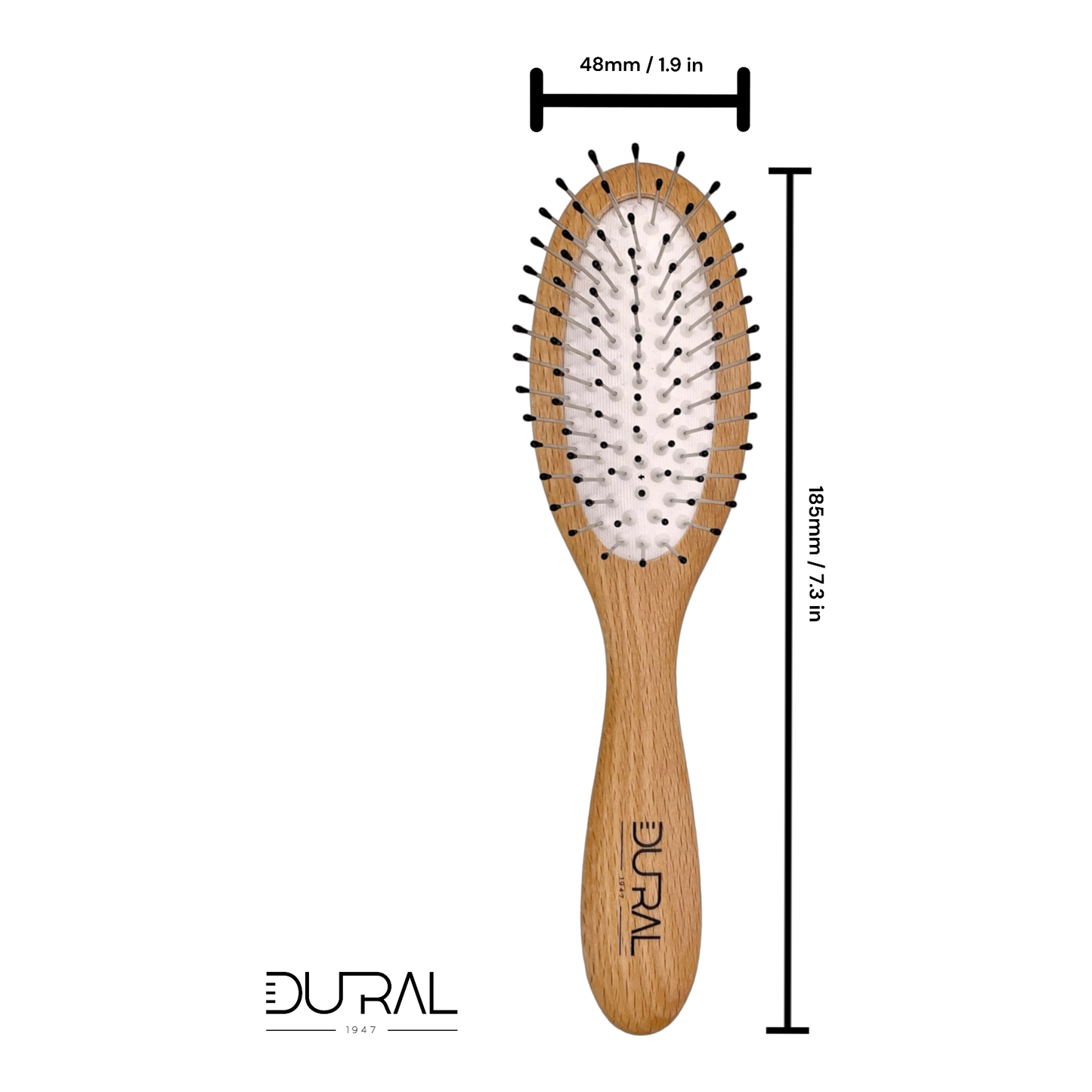 Dural Beech Wood Hair Brush Steel Pins with Ball Tips