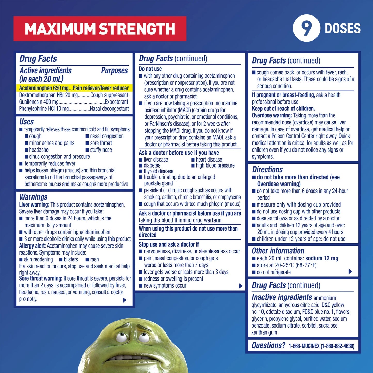 Mucinex Fast-Max Kickstart Severe Cold and Flu Medicine, OTC Cough Relief, Menthol Flavor, 6 Fl Oz