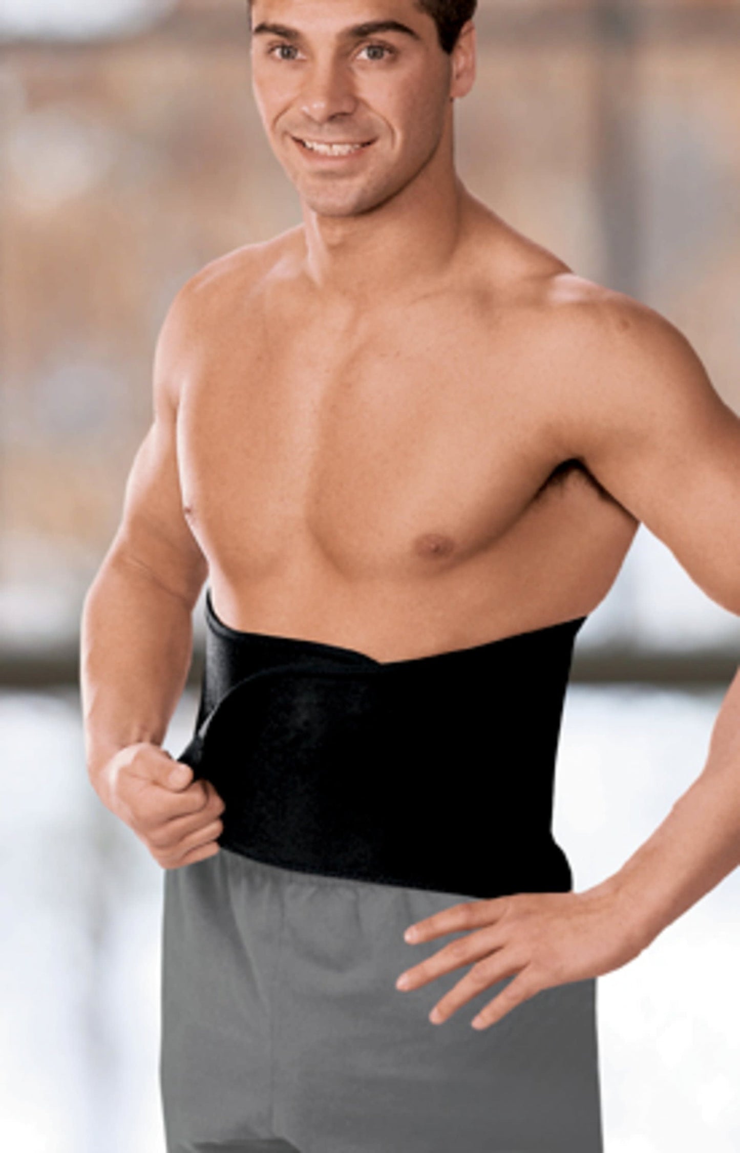 Brand Contoured Back Support, Adjustable Compression, Low-Profile Br