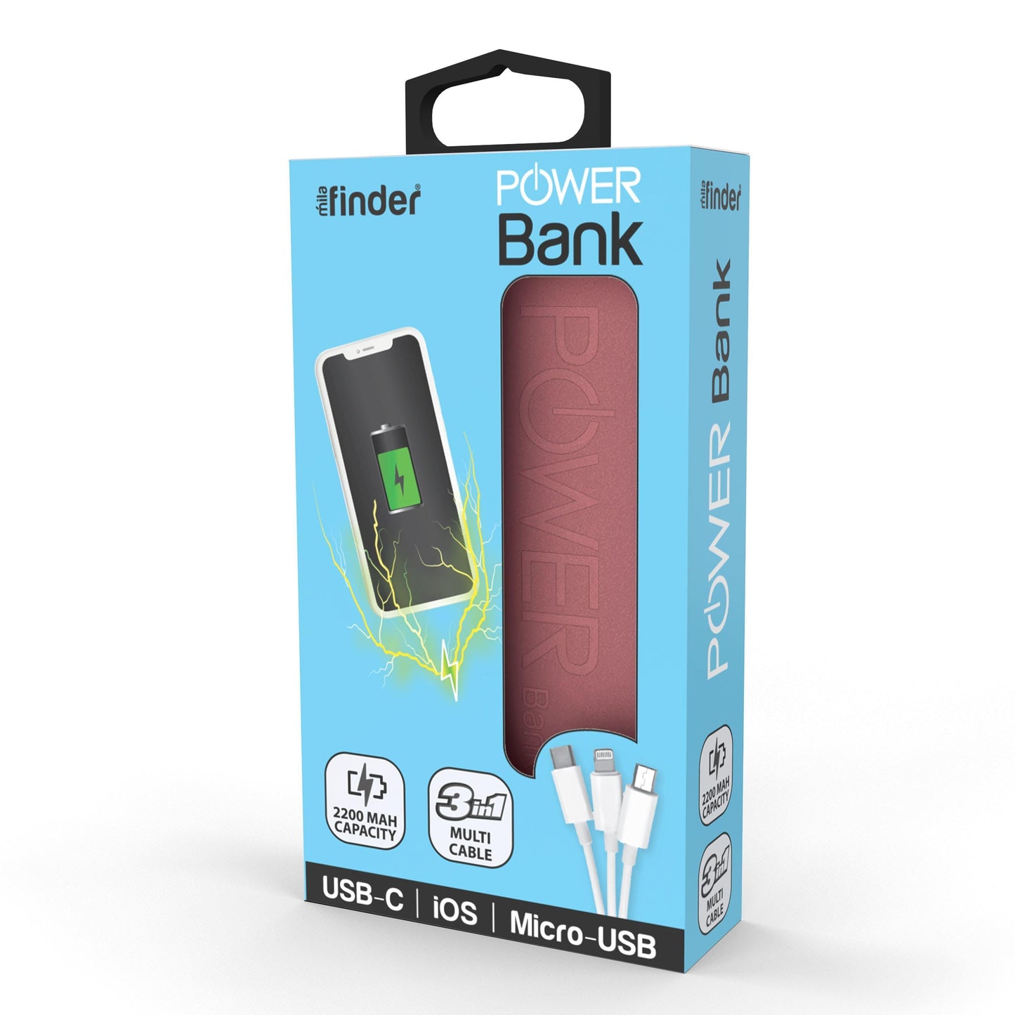 Portable Charger 2200mAh Assorted - Pack of 12