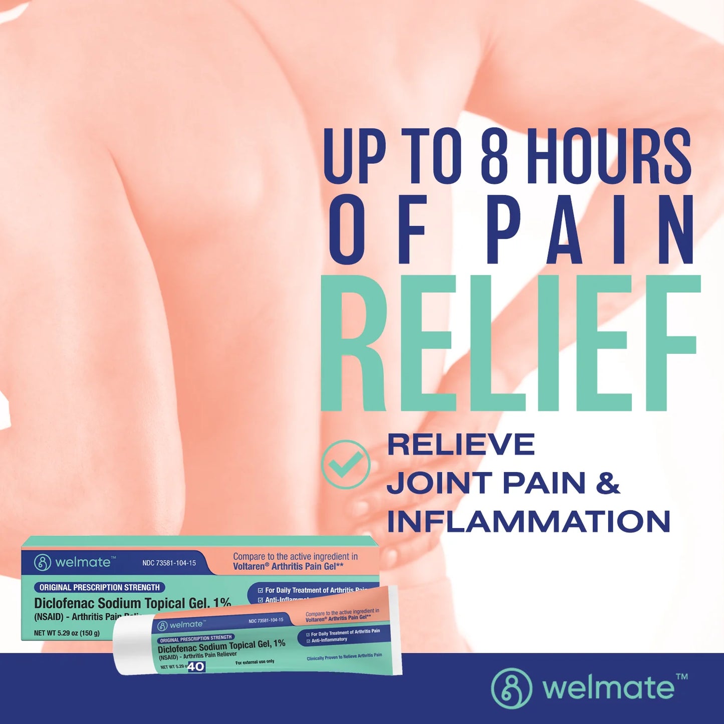 Pain Relief, 1% Diclofenac Sodium Topical Arthritis Gel, 150G