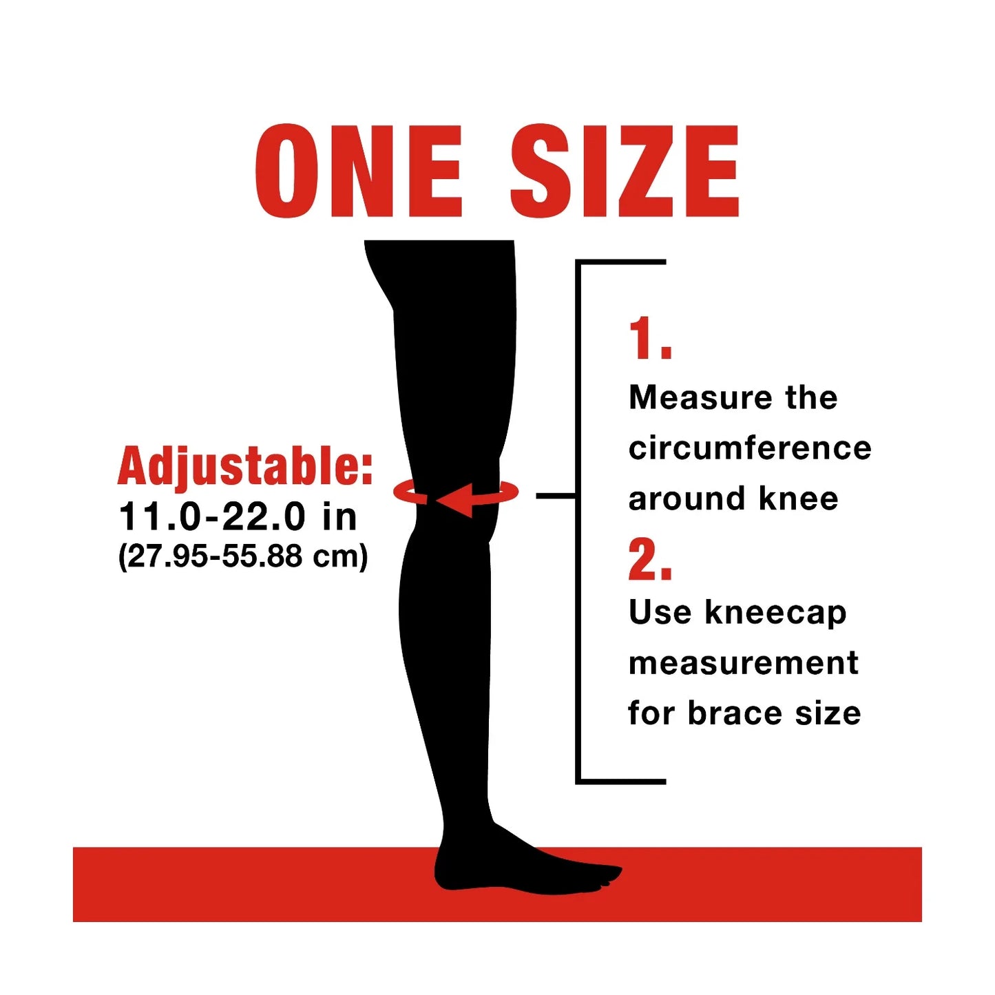Knee Support with Side Stabilizers, Adjustable, Black/Gray, 1 Support