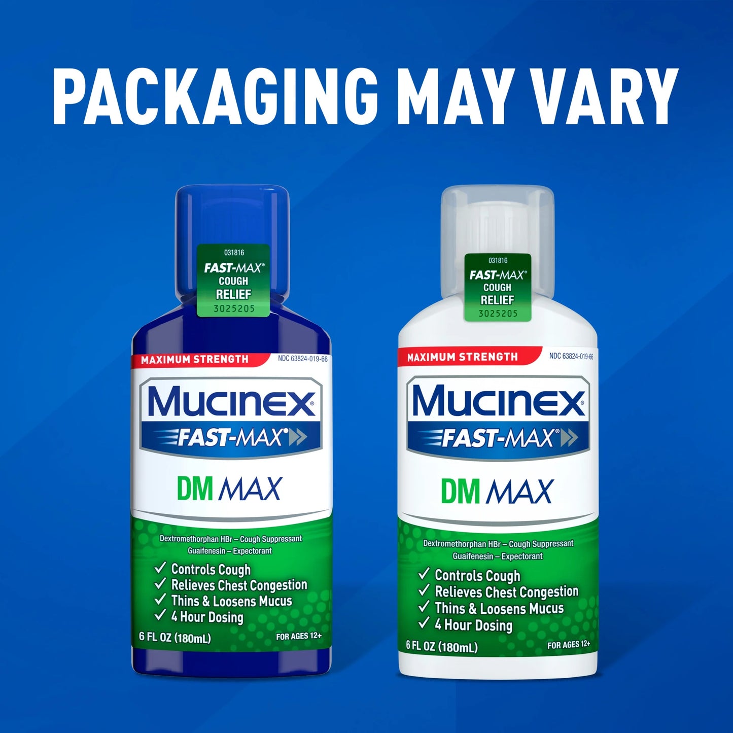 Fast-Max DM Max Strength Expectorant & Cough Medicine, Excess Mucus Relief, FSA/HSA, 6 Fl Oz