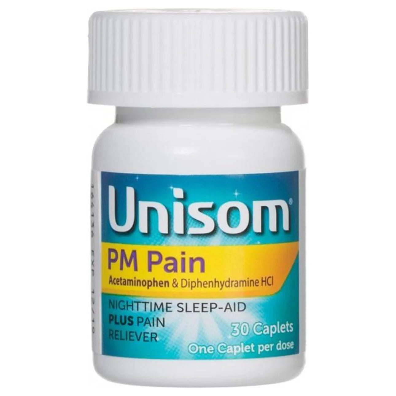 PM Pain Nighttime Sleep-Aid + Pain Reliever, Acetaminophen & Diphenhydramine HCI, 30 Caplets