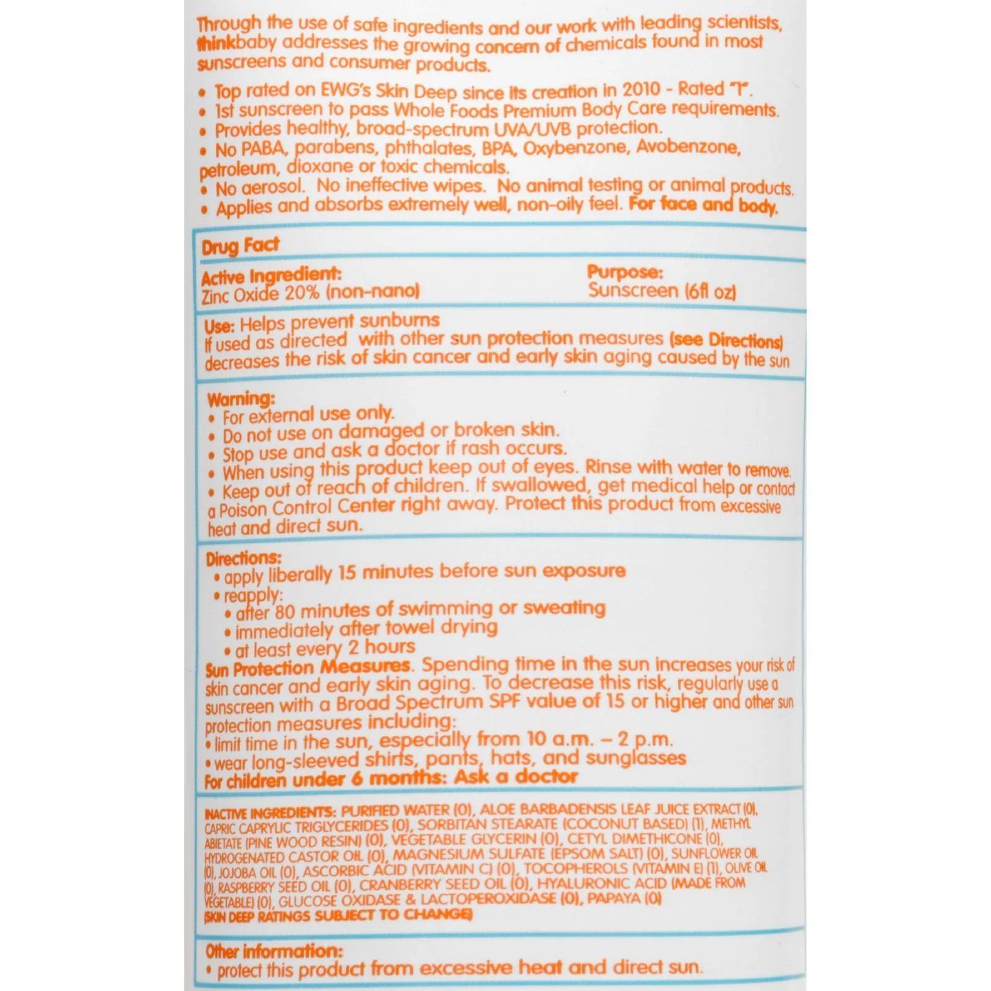 Safe Sunscreen SPF 50+ 6OZ