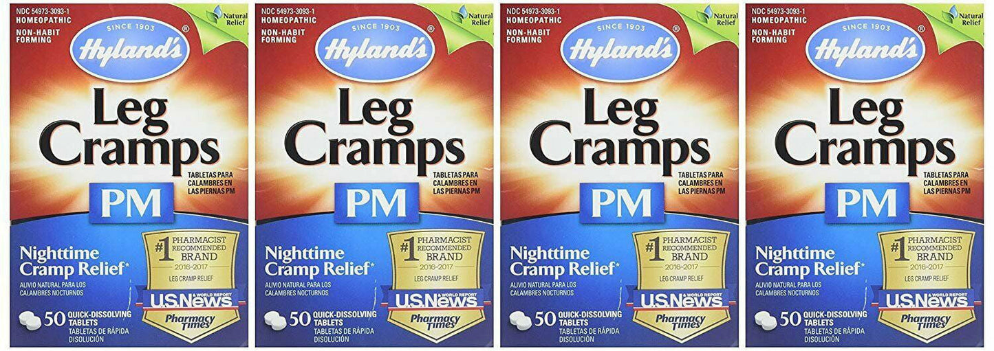 Leg Cramps Pm Nighttime Pain Relief Non-Habit Restful Sleep, 50 Ct, 2-Pack
