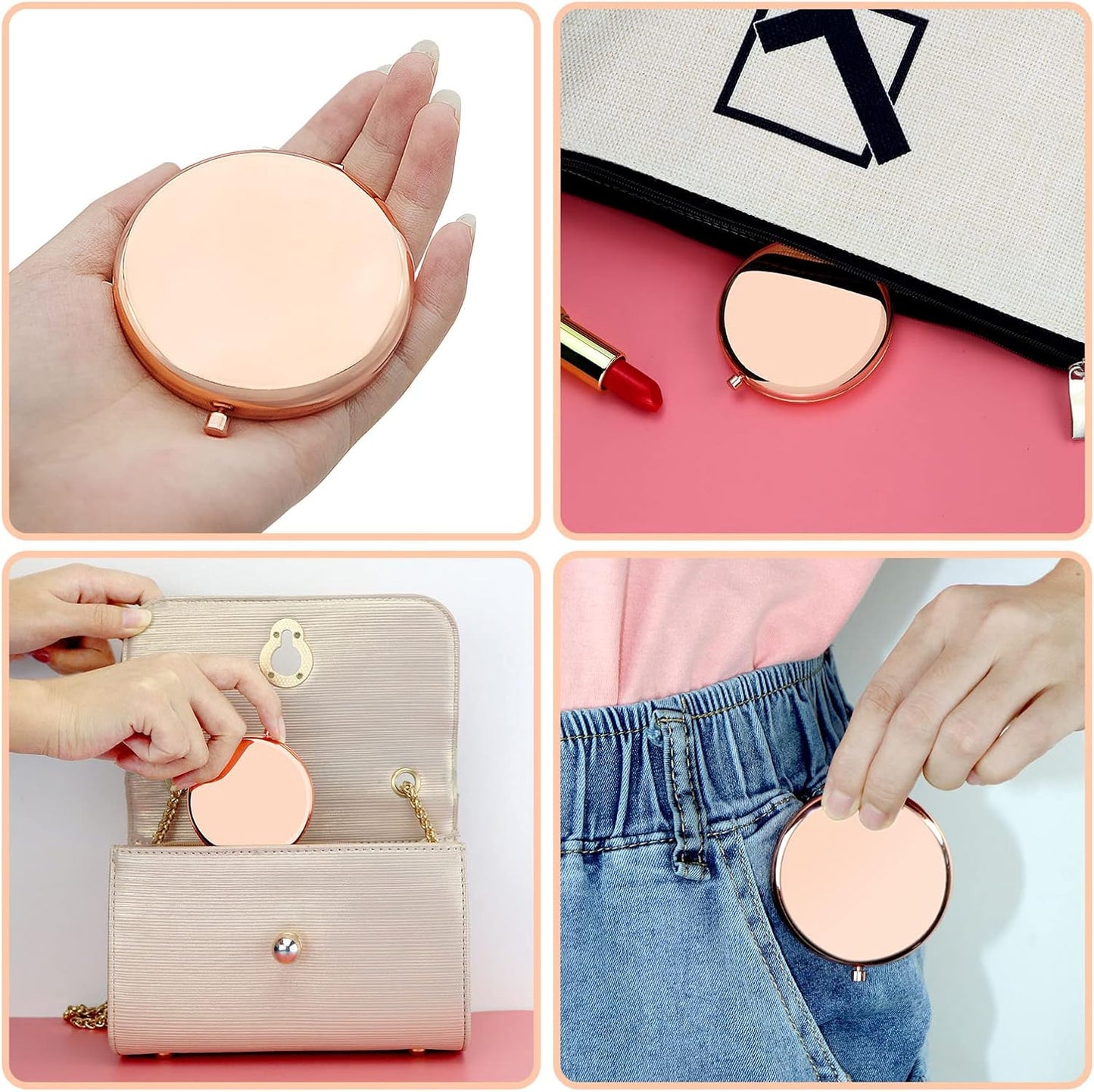 Pharmacy Tech Appreciation Gifts Pocket Compact Mirror Thank You Gifts for PT RX Pharmacist Medcial Student Graduation Gifts Doctor of Pharmacy Gifts Folding Makeup Mirror Nurse Coworker Gifts