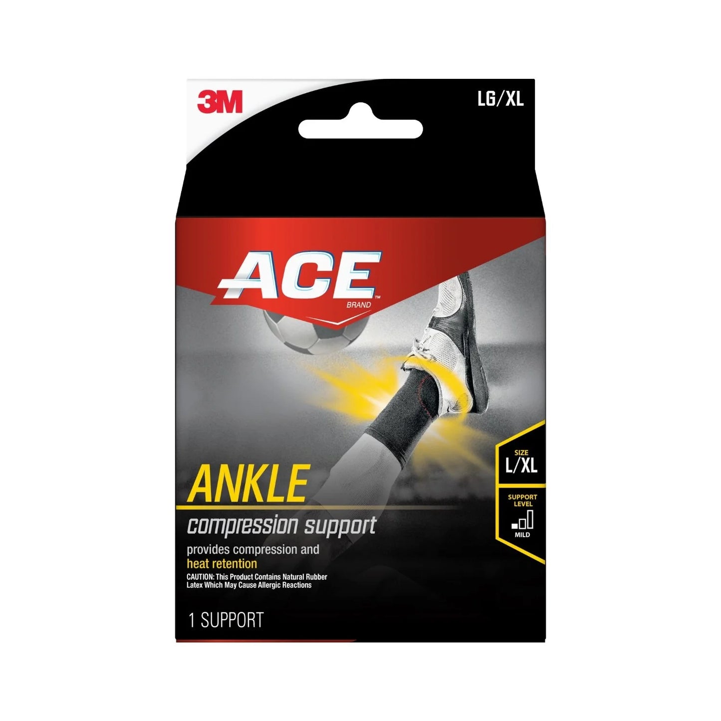 Compression Ankle Support, Large/Extra Large, Black, Unisex