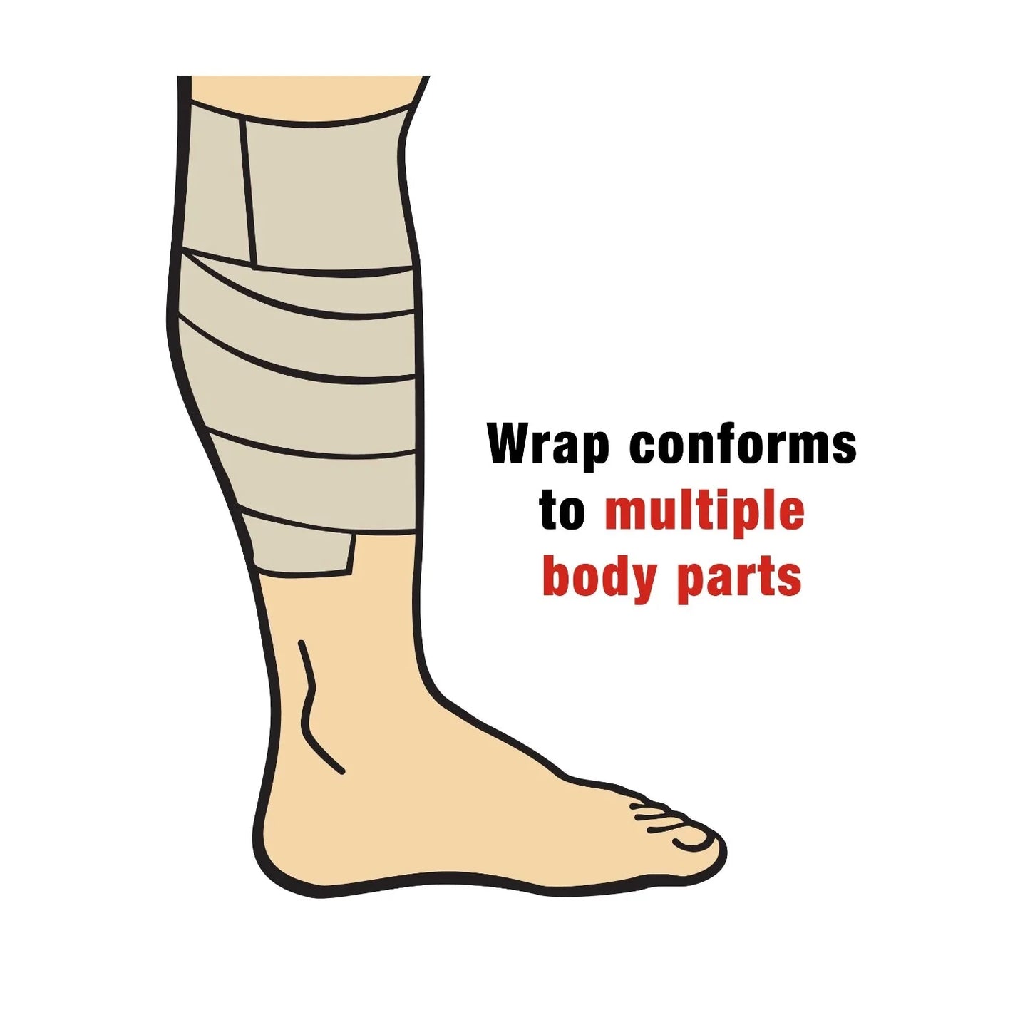 Self-Adhering Elastic Bandage 2 In., Beige