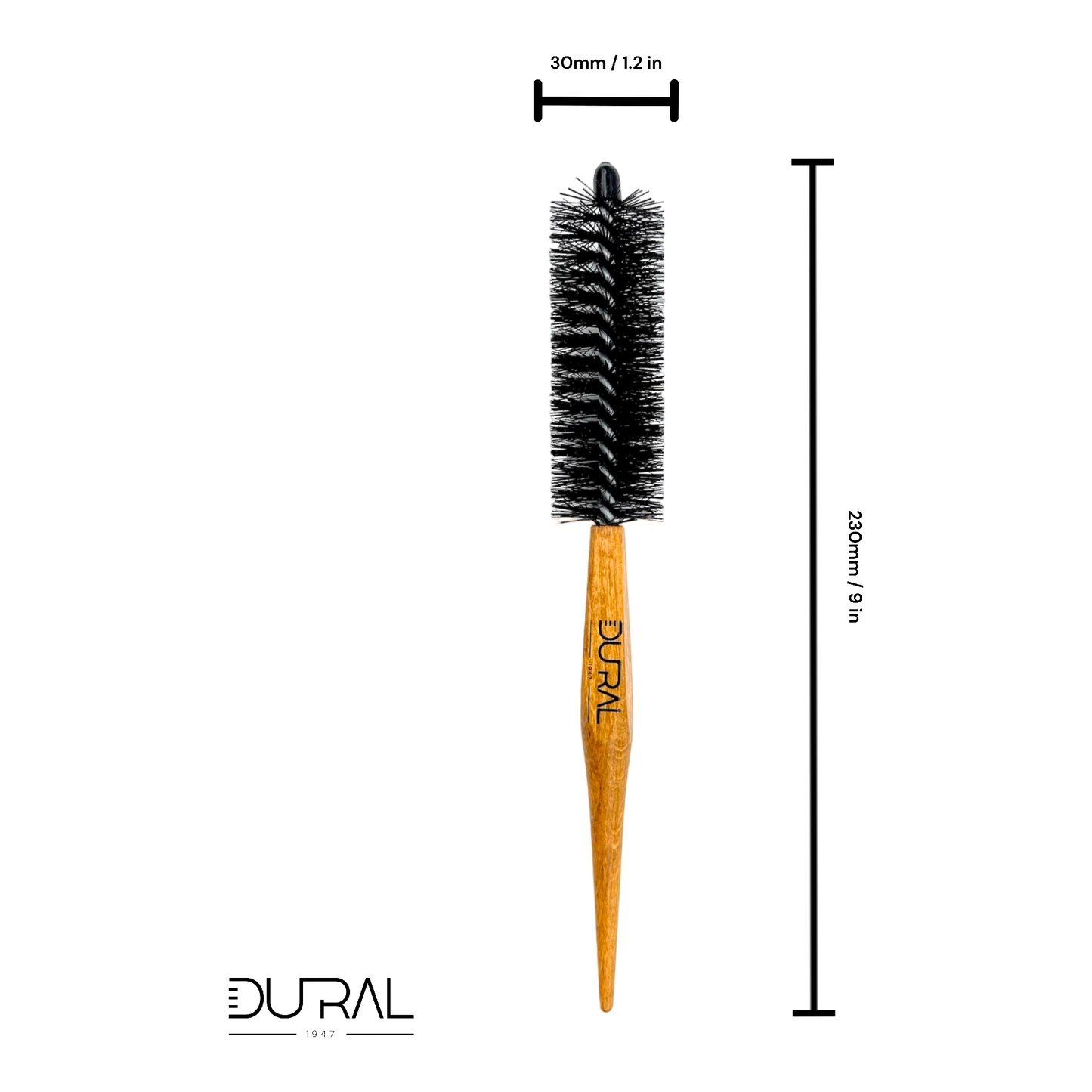 Dural Beech wood curling hair brush with mixed bristles
