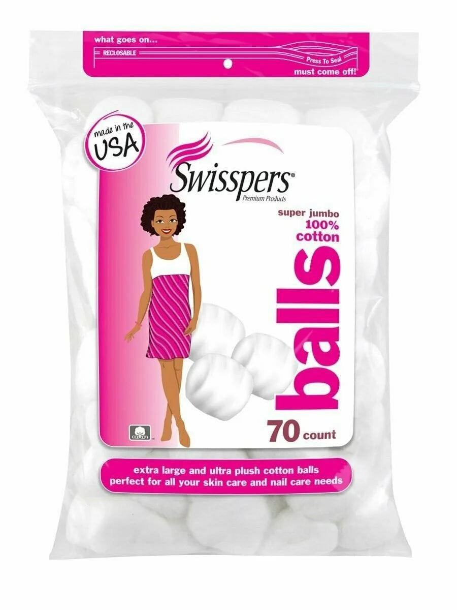 Cotton Balls Super Jumbo 70 Each - (Pack of 6)