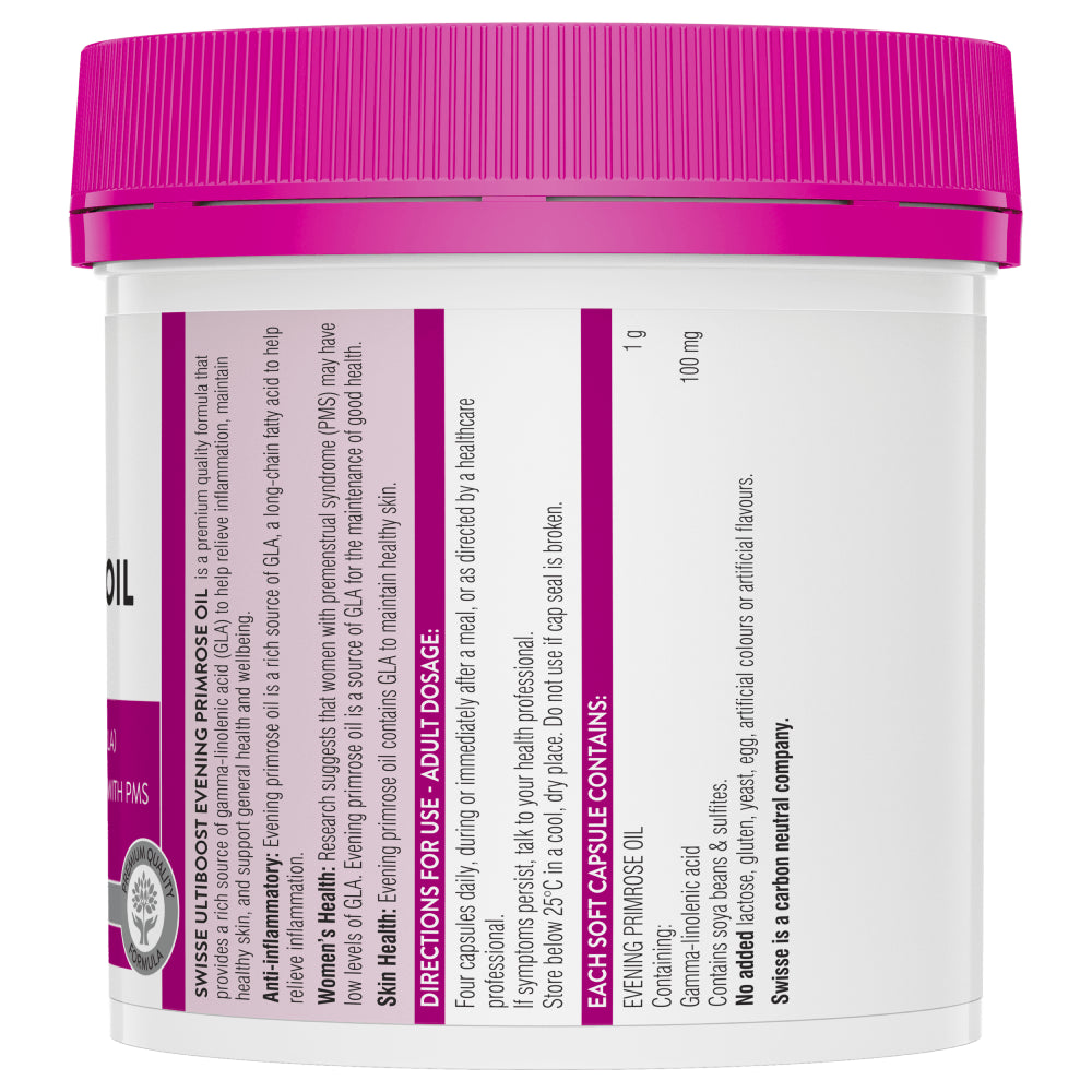 Swisse Ultiboost Evening Primrose Oil 200 Capsules Women'S Health EPO GLA