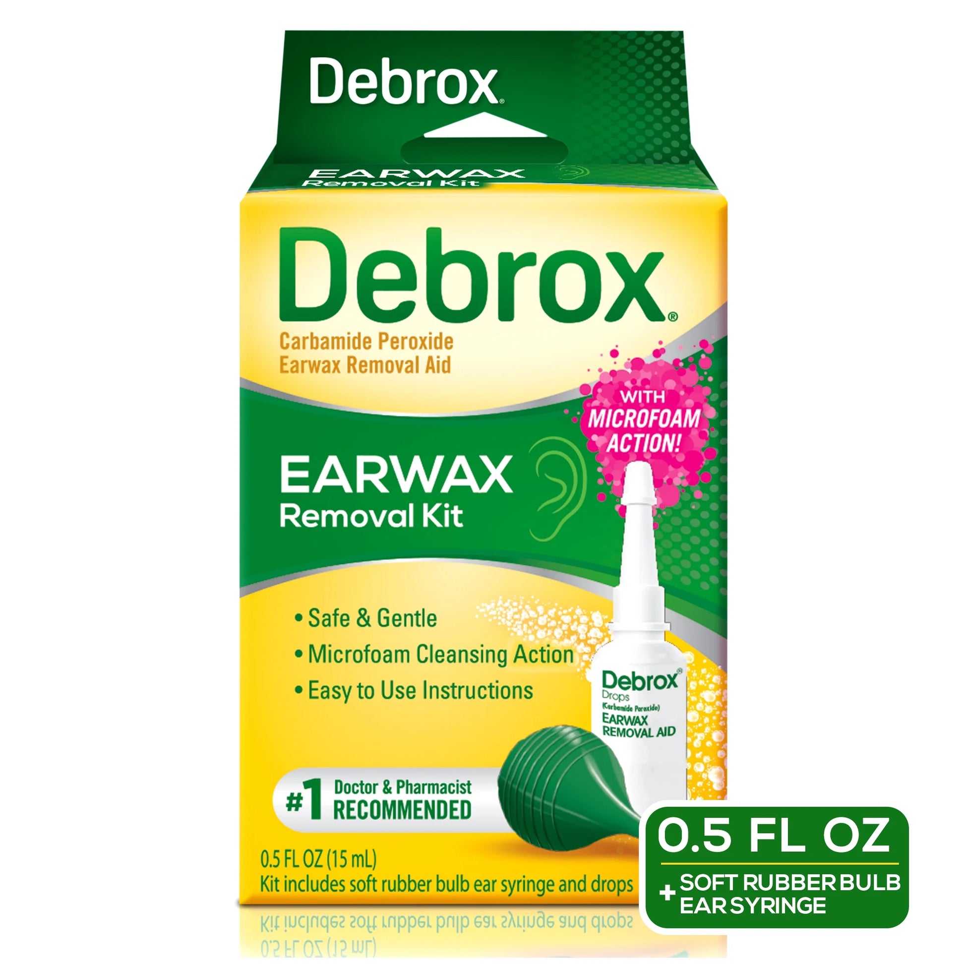 Earwax Removal Kit, 0.5 Fl Oz Ear Drops & Bulb Ear Syringe