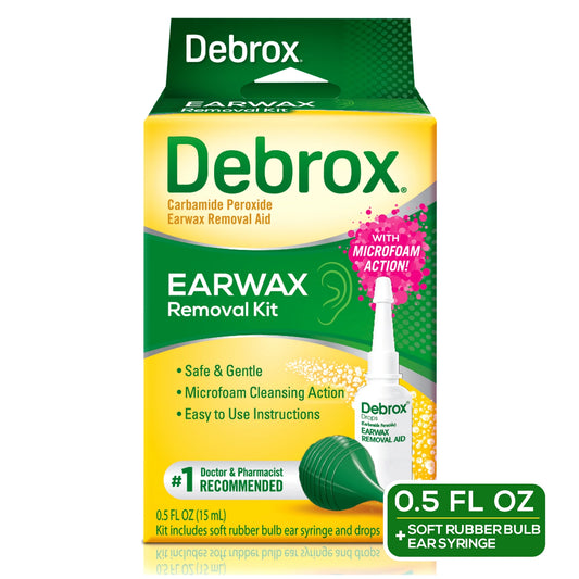 Earwax Removal Kit, 0.5 Fl Oz Ear Drops & Bulb Ear Syringe