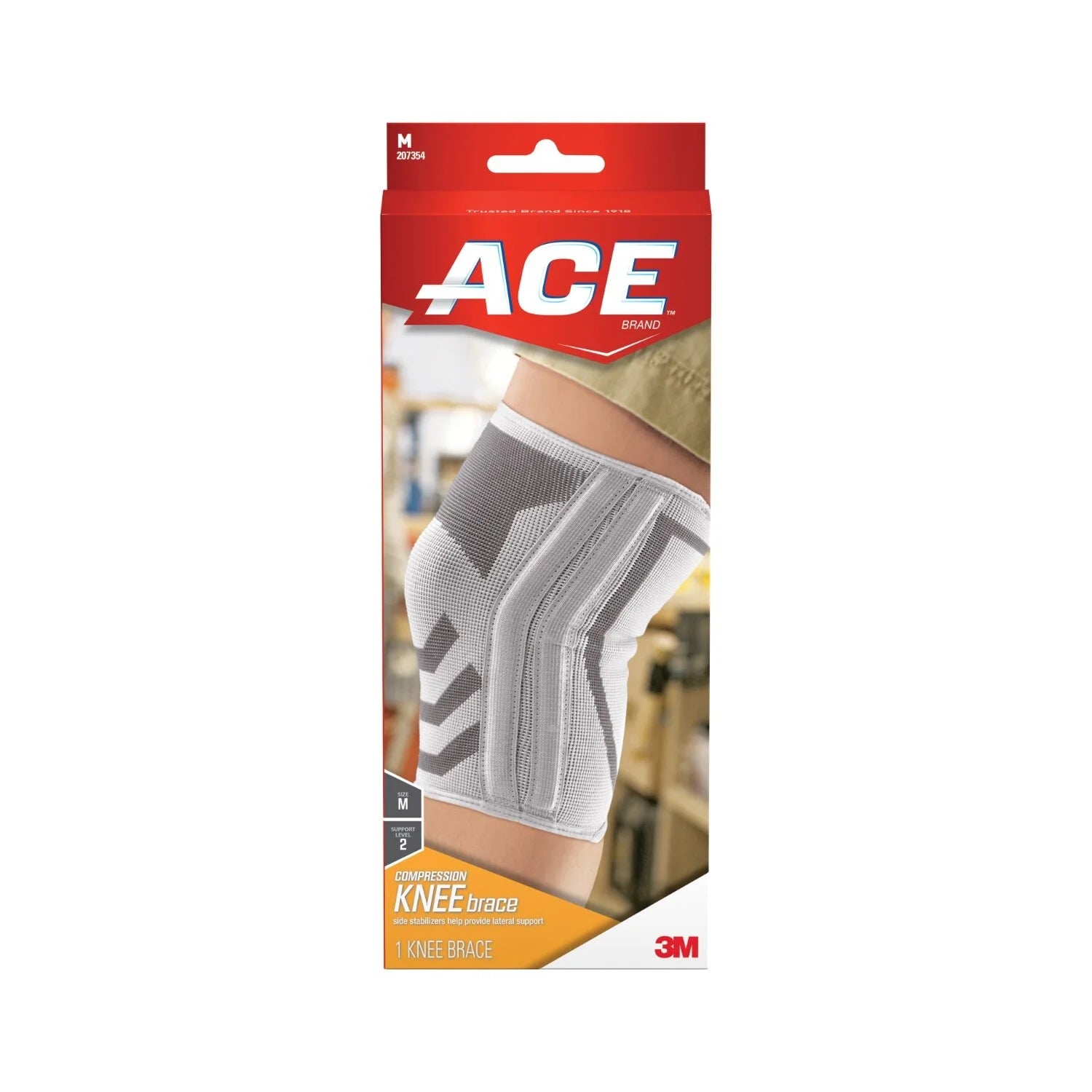 Compression Knee Brace with Side Stabilizers, Medium