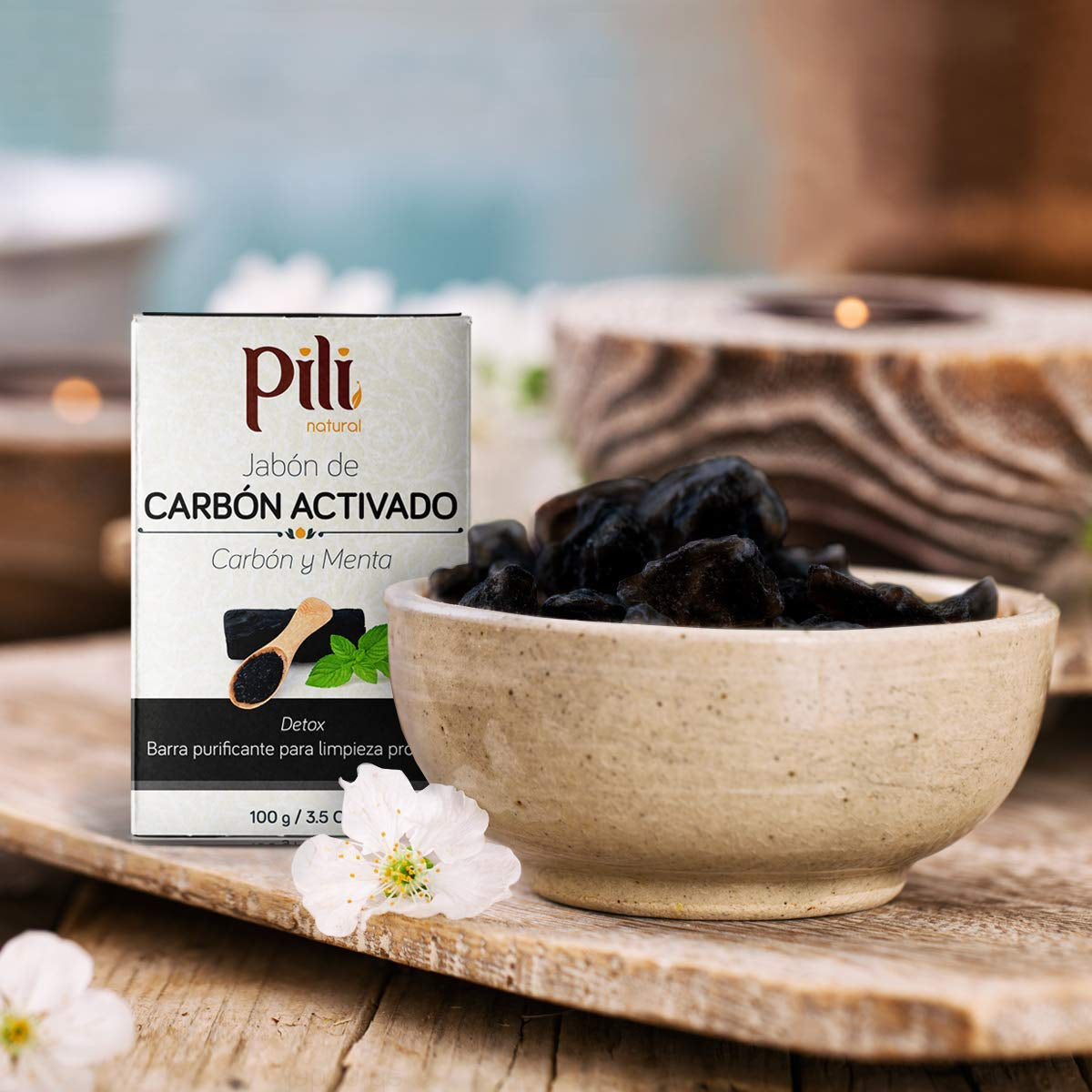 Activated Charcoal Soap Bars with Peppermint Oil (3 Pack). Face and Body Natural Detoxifying Soap Bars. for Men, Women and Teens.