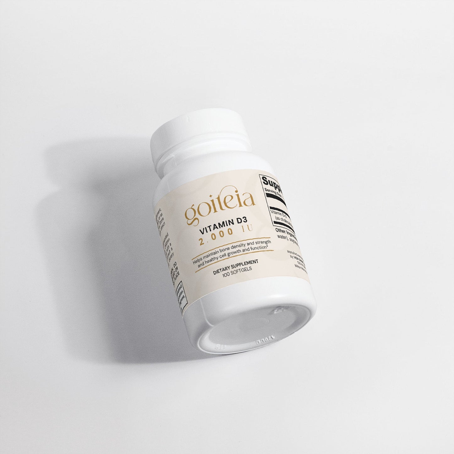Goiteia Vitamin D3 2,000 IU 100 softgels