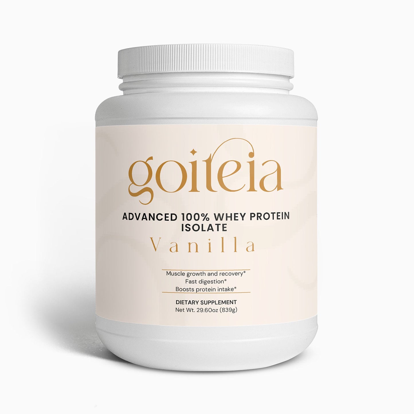 Goiteia Advanced 100% Whey Protein Isolate (Vanilla) 29.60 oz./839 g
