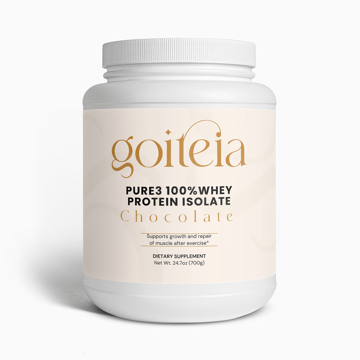 Goiteia Pure3 100% Whey Protein Isolate (Chocolate) 24.7oz (700g)