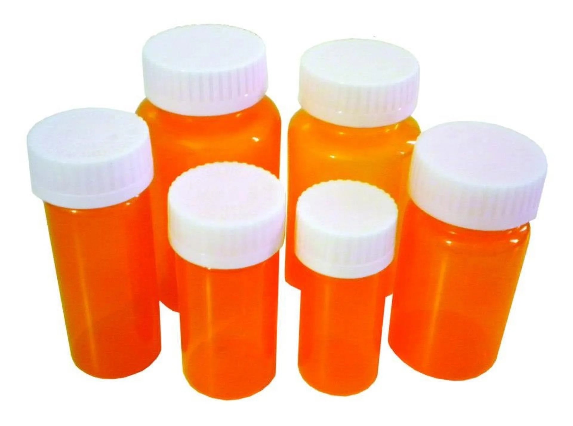 Pharmacy Vials 50 Dram - Amber (Pack of 6 ) Twist Pro Medicine Bottle - Screw Caps - Medicine & Pill Container, Pharmacy Bottle, Pharmacy Container, Plastic Container by Sponix