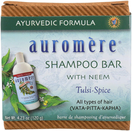Ayurvedic Shampoo Bar - Eco Friendly, Handmade, Vegan, Cruelty Free, Natural, Non GMO, All in One Bar for Soap and Shampoo (4.23 Oz), 1 Pack