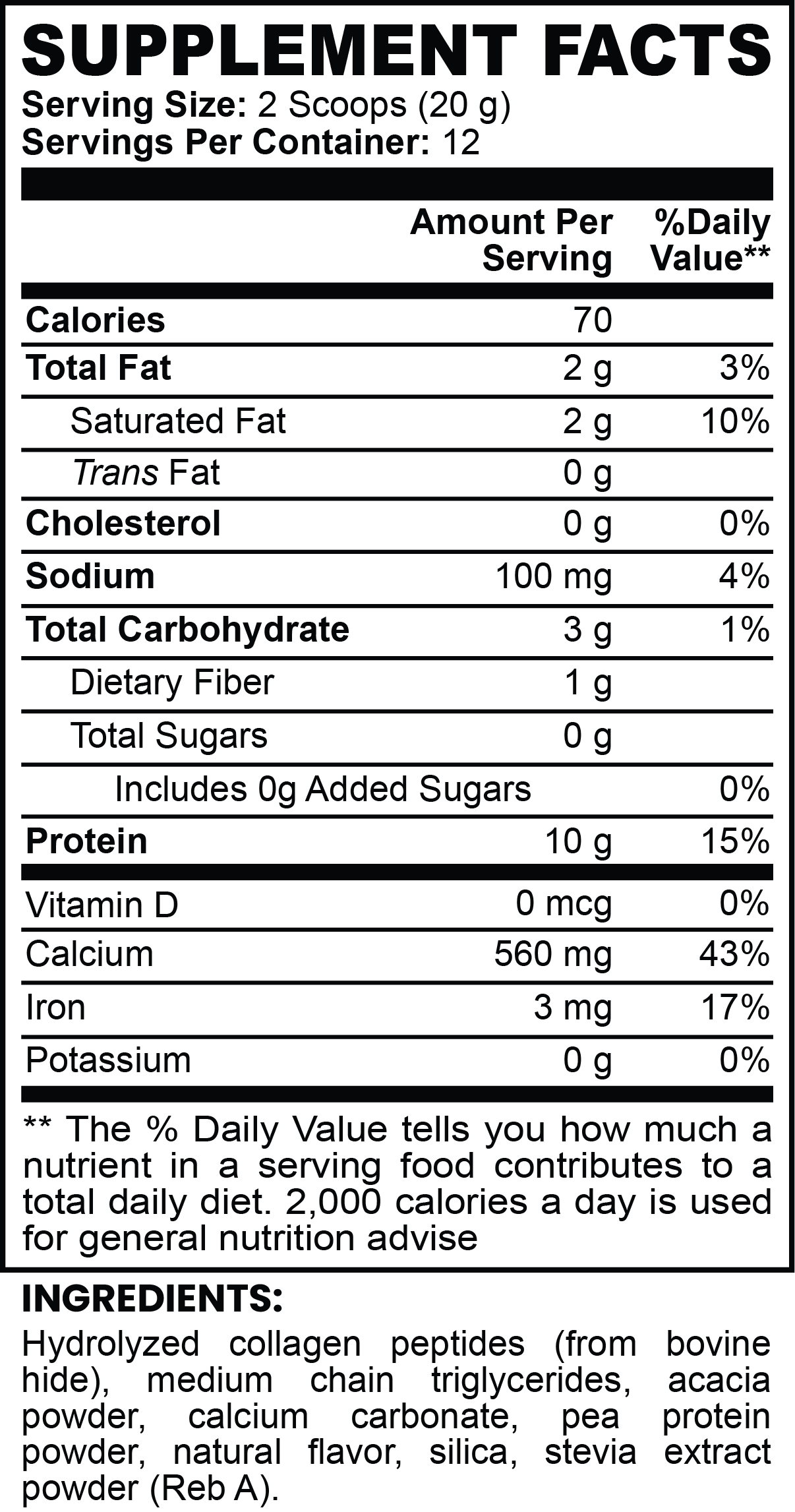 Goiteia Grass-Fed Collagen Creamer (Vanilla) 8.46 Oz (240g)