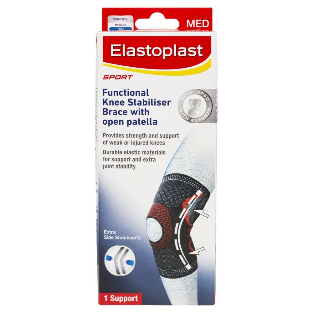 Elastoplast Sport Functional Knee Brace Medium Stabiliser Open Patella