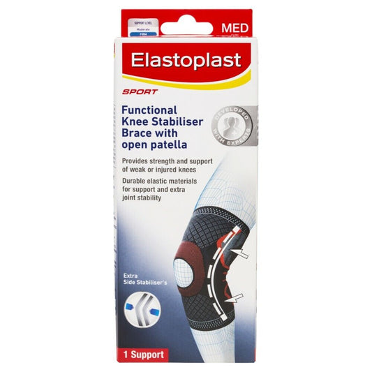 Elastoplast Sport Functional Knee Brace Medium Stabiliser Open Patella