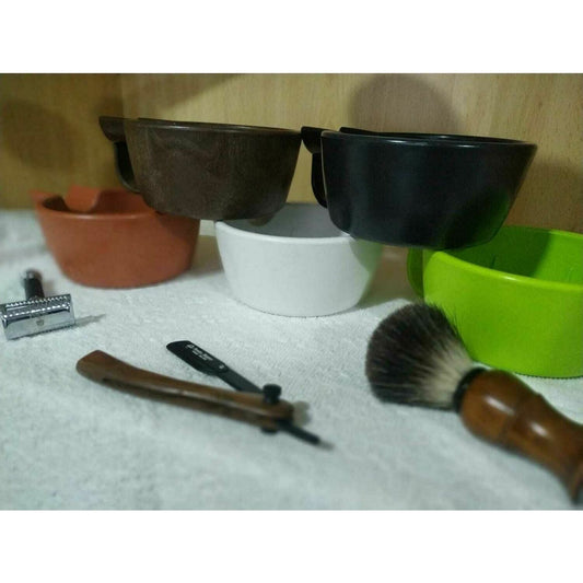 Pereira Shavery KIT: Black Unbreakable Bowl + Water Blossom With Activated Charcoal In Aluminum Dish Shaving Soap