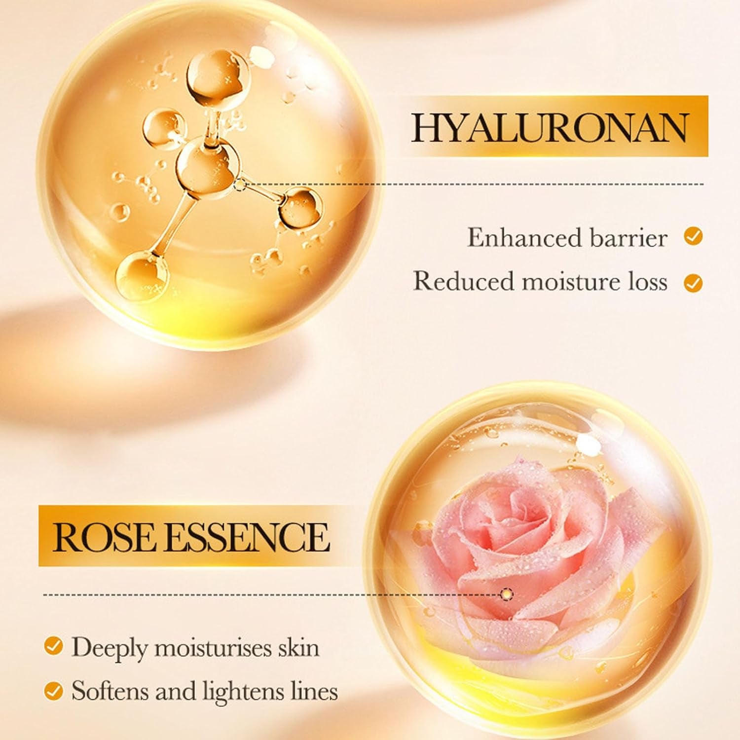 Retinol Skin Care Set, anti Aging Skin Care Routine Kit with Hyaluronic Acid, Rose Essence, Firm Skin, Smooth Wrinkle, Face Care Set with Face Cream, Serum, Eye Cream, Toner, Cleanser