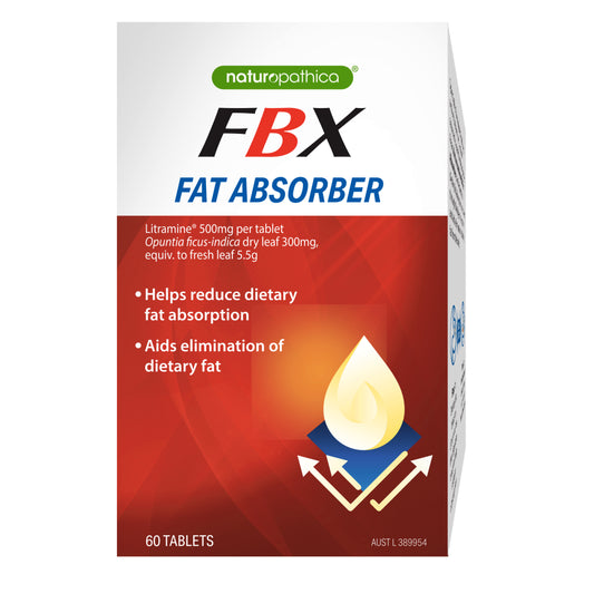 Naturopathica FBX Fat Absorber 60 Tablets Reduce Dietary Fat Absorption