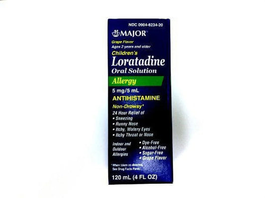 Chilrden Allergy 24 Hour Relief Antihistamine Loratadine 5Mg/5Ml Grape Flavor, by