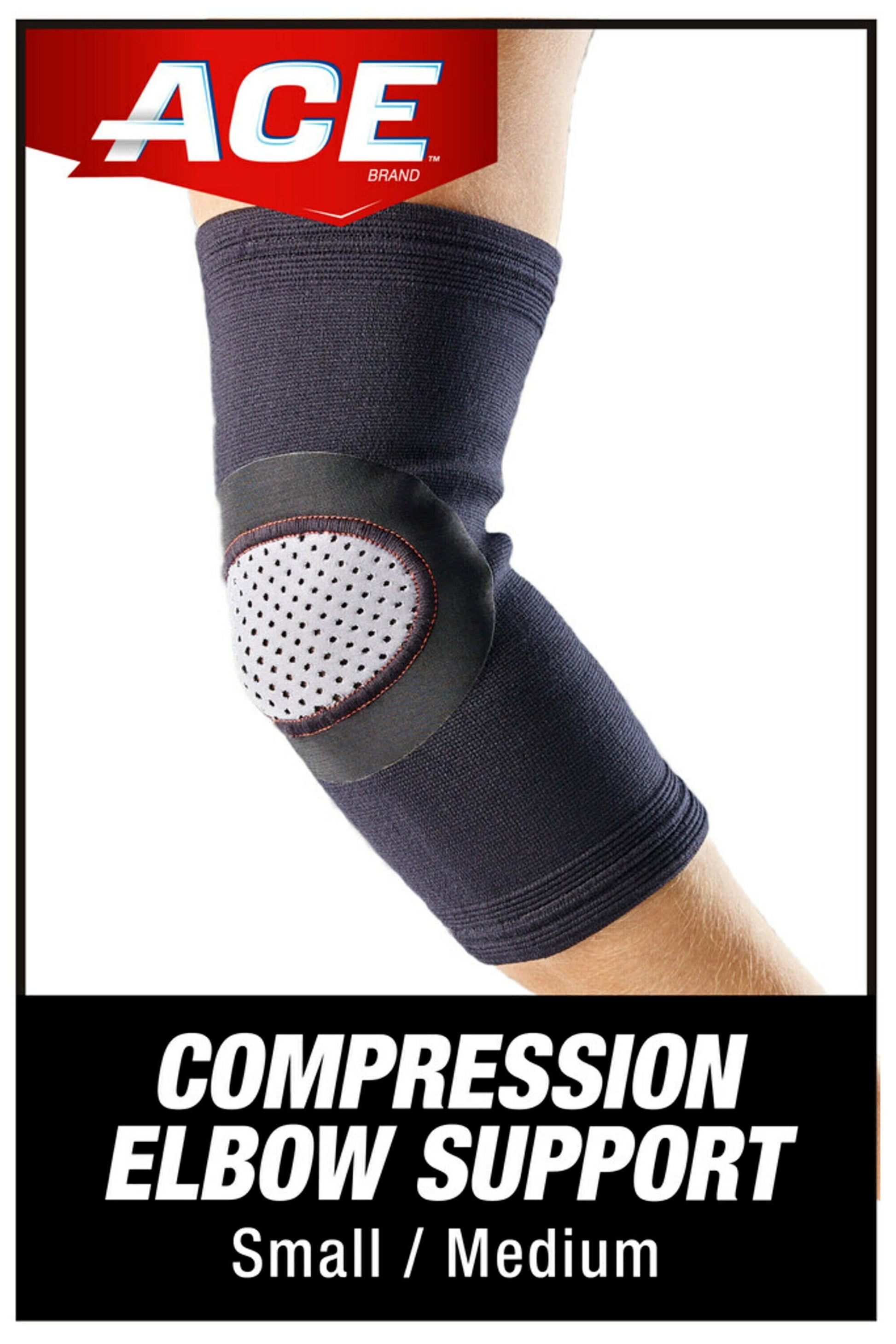Brand Compression Elbow Br, Small/Medium, Black, 1/Pack
