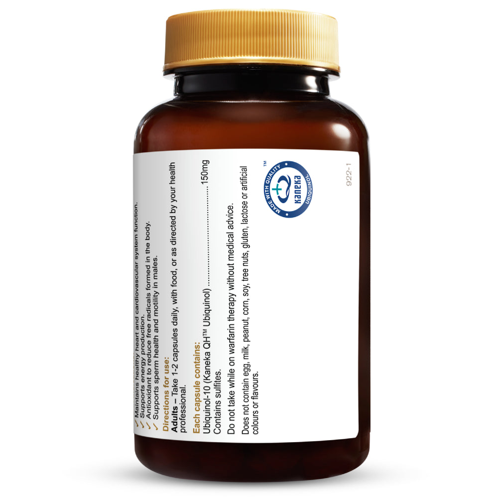 Herbs of Gold Ubiquinol 150Mg 60 Capsules Heart Health Active Coenzyme Q10 Coq10