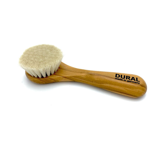 Dural Face & Skin Brush Natural Goats Hair Olive Wood