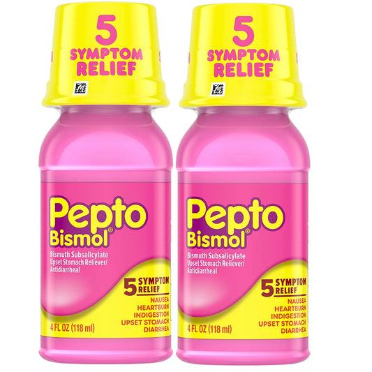 -Bismol Symptom Relief of Gas, Nausea, Heartburn, Indigestion, Upset Stomach and Diarrhea, Original,4 Fl Oz., (2 Pack)