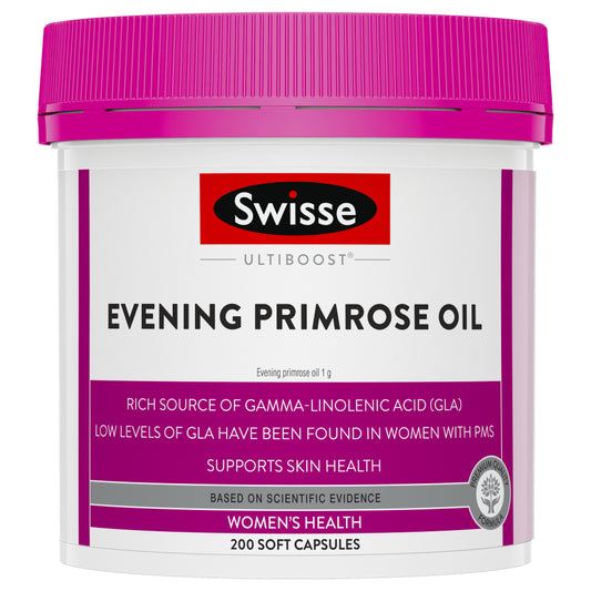 Swisse Ultiboost Evening Primrose Oil 200 Capsules Women'S Health EPO GLA
